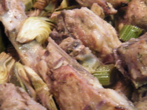 agnello carciofi salsa acciughe carignano sulcis ricetta